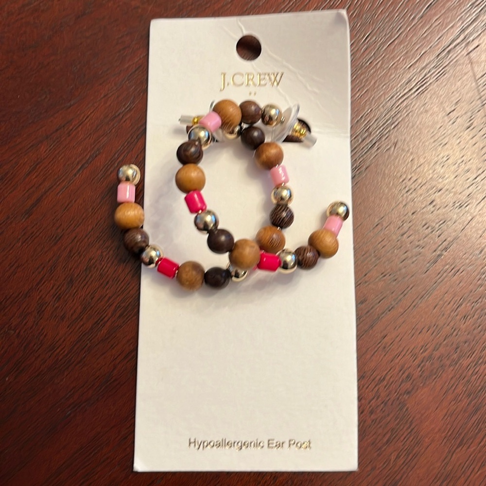 Jcrew beaded hoop earrings
